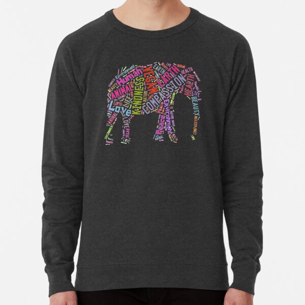 Vegan Elephant Lightweight Sweatshirt