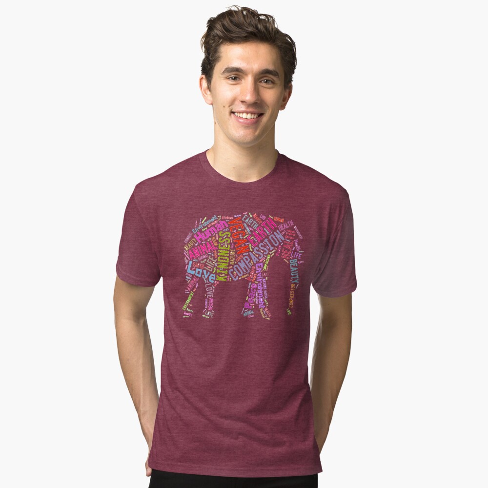 Item preview, Tri-blend T-Shirt designed and sold by thehippievegan.