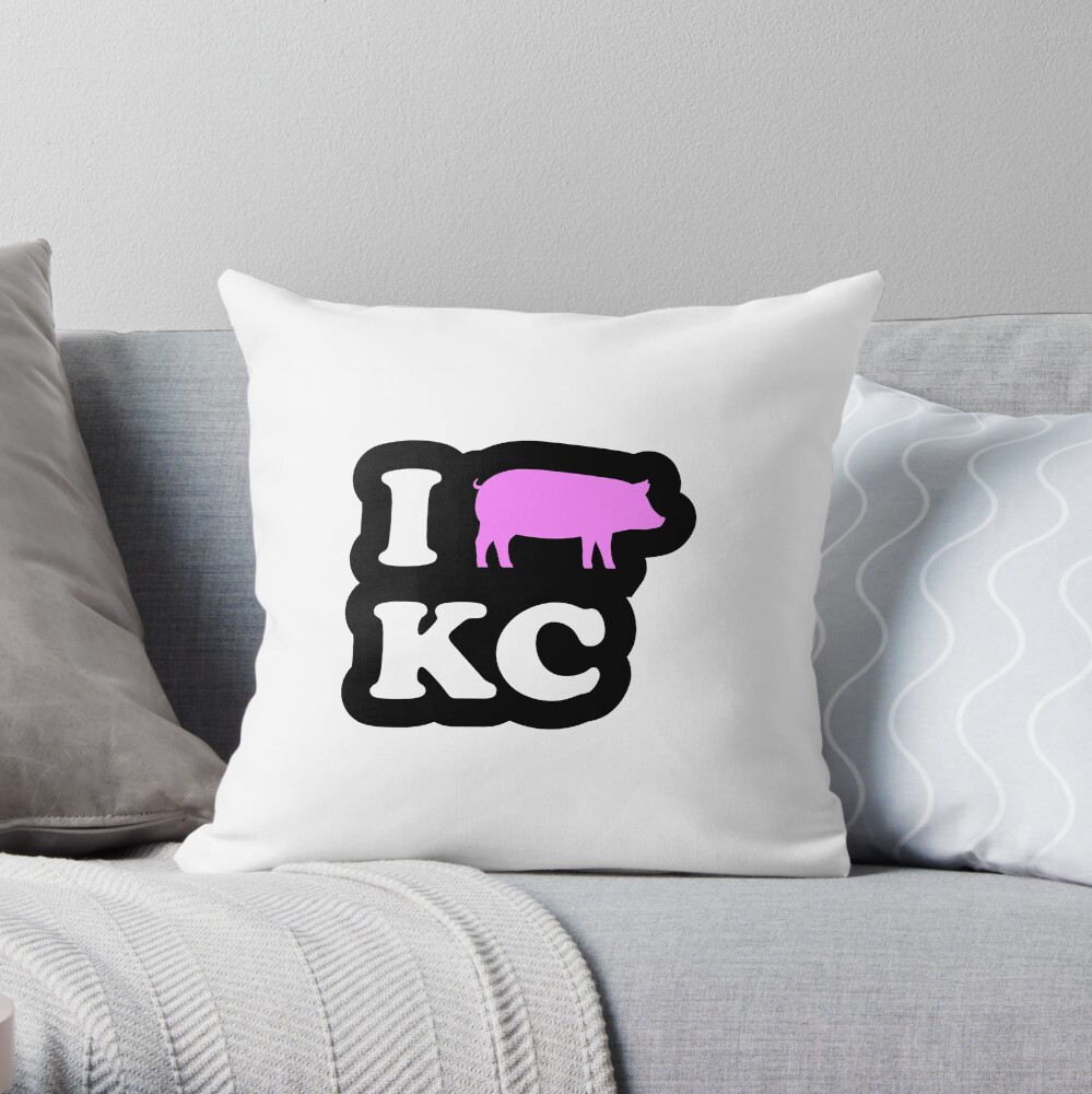 I Love Kansas City BBQ Throw Pillow