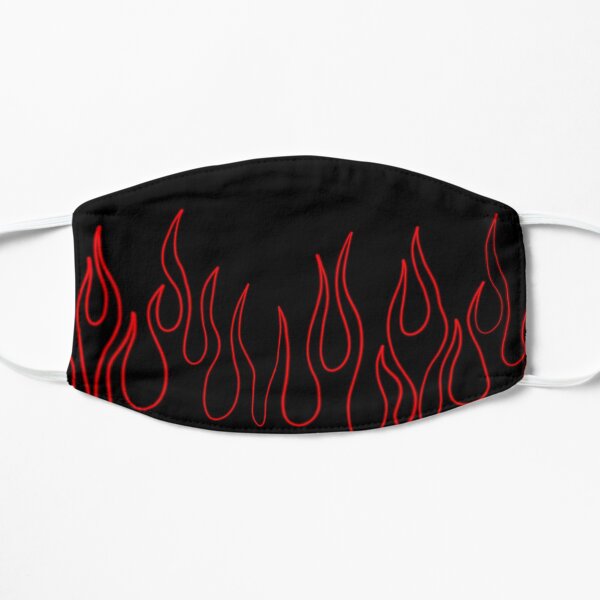 red flame mask Flat Mask