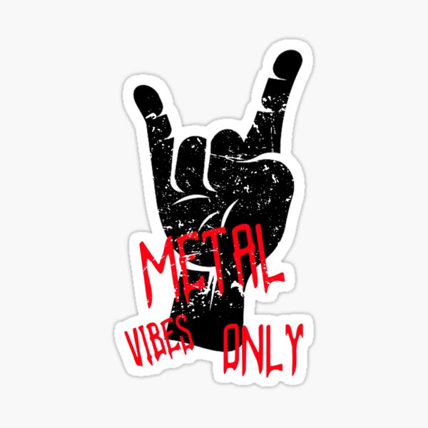 Metal Vibes only - Metalfork Heavy Metal Design Sticker