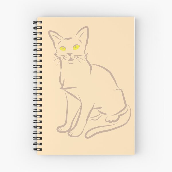 Item preview, Sketchy cat minimal outline in tan color designed and sold by jazzydevil.