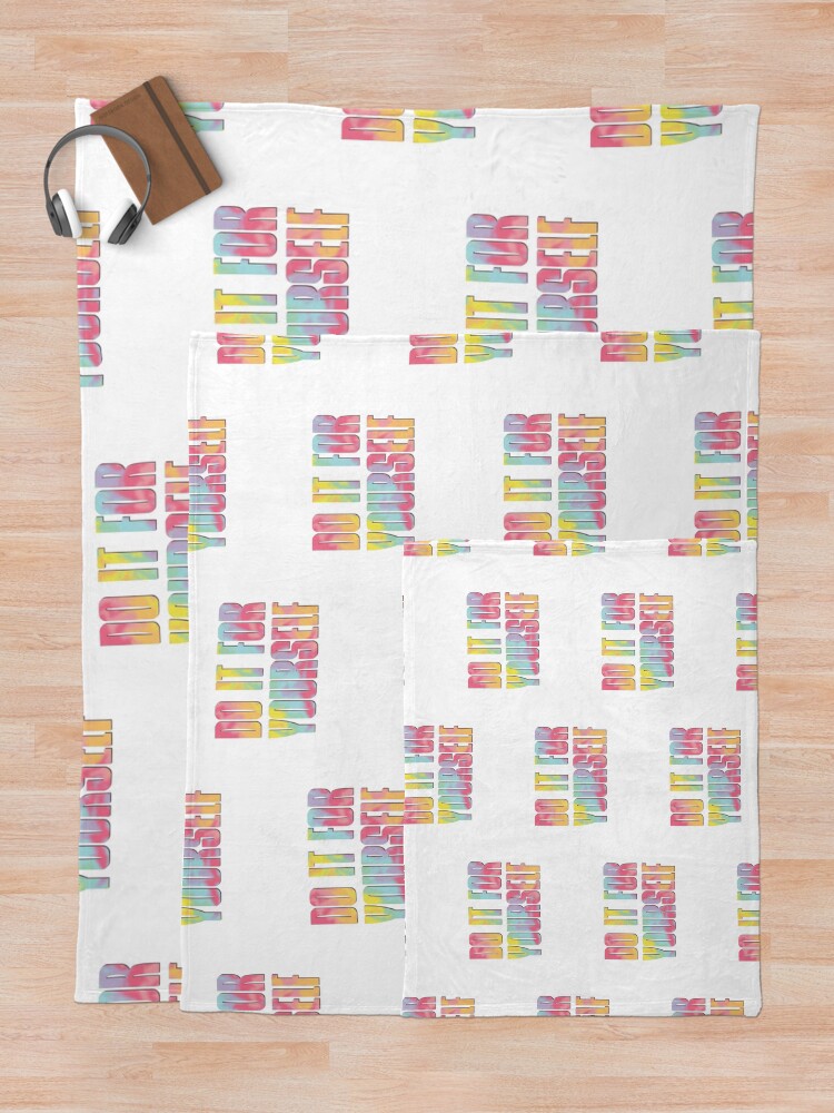 Thumbnail 5 of 6, Throw Blanket, Do It For Yourself designed and sold by PrettyDesignCo.