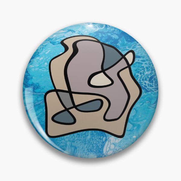 Item preview, Love in abstract lines on a Blue background. decorating, interiors designed and sold by jayne0524.
