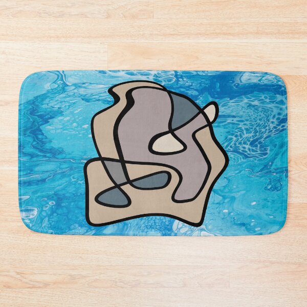 Item preview, Love in abstract lines on a Blue background. decorating, interiors designed and sold by jayne0524.