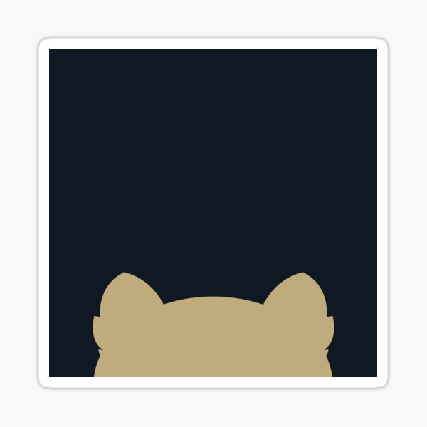 Fluffy in Gold Sticker