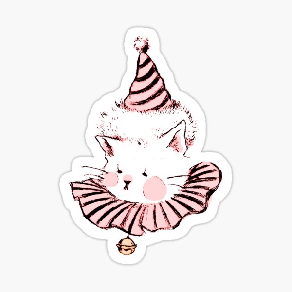 Item preview, Pink Clown Cat designed and sold by dudouji.