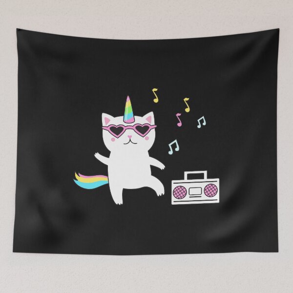 Item preview, unikitty - unicorn - radio - cat - danc -  music  designed and sold by Nouni-abdo.