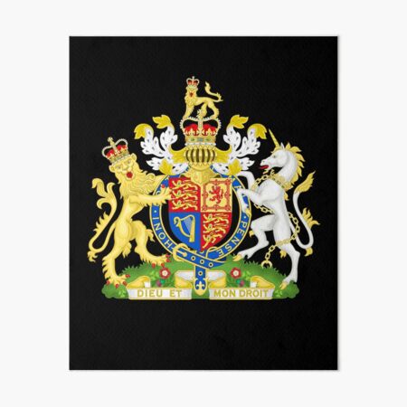 British Royal Coat Of Arms Art Board Print By Woofang Redbubble