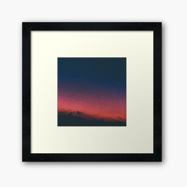 Polygon Sunset Framed Art Print