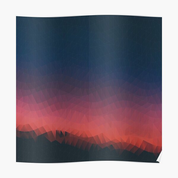 Polygon Sunset Poster