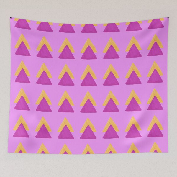 Item preview, Two Triangles Geometric Pattern - Pink and Yellow designed and sold by Harriet Linton.
