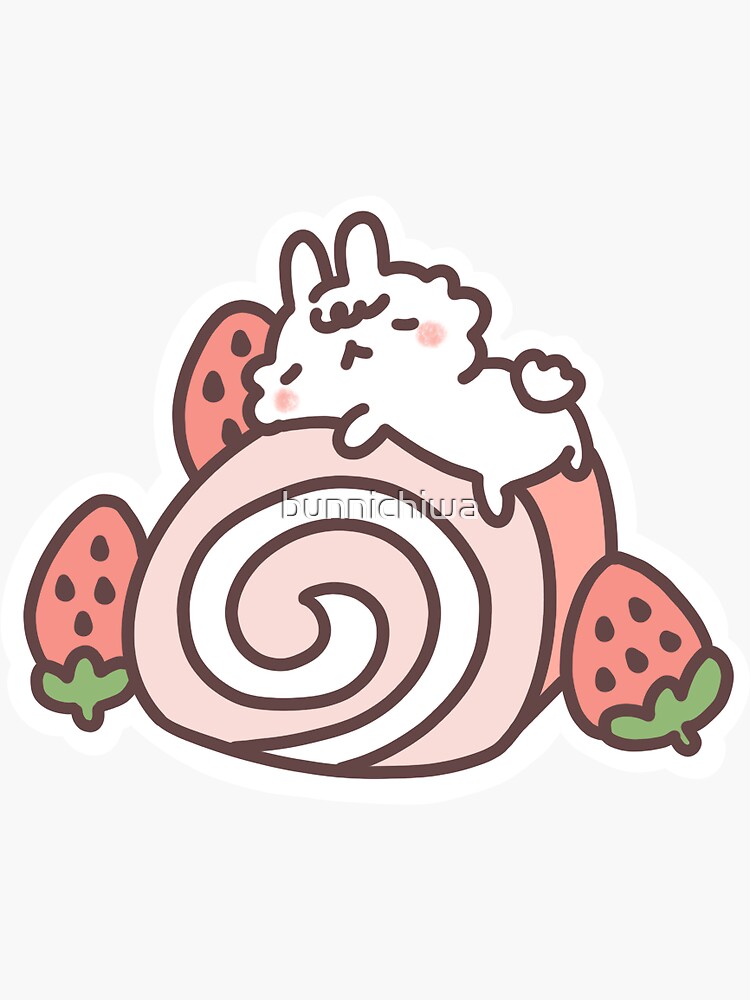 Roll Cake with Mice | Vinyl Sticker Roll Cake with Mice | Vinyl Sticker
