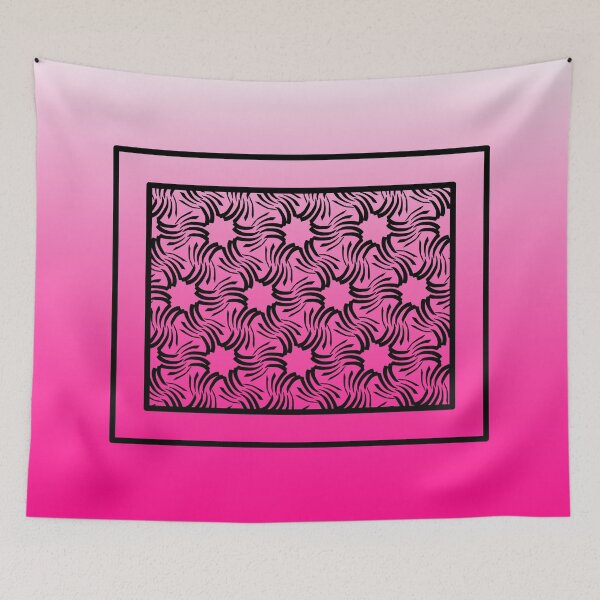 Item preview, A beautiful italic pattern captured in a frame on a gradient pink background  designed and sold by PetaJaneHome.