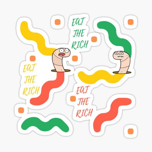 Vista previa del artículo con la obra «Comer los ricos», diseñado y vendido por clipartees.