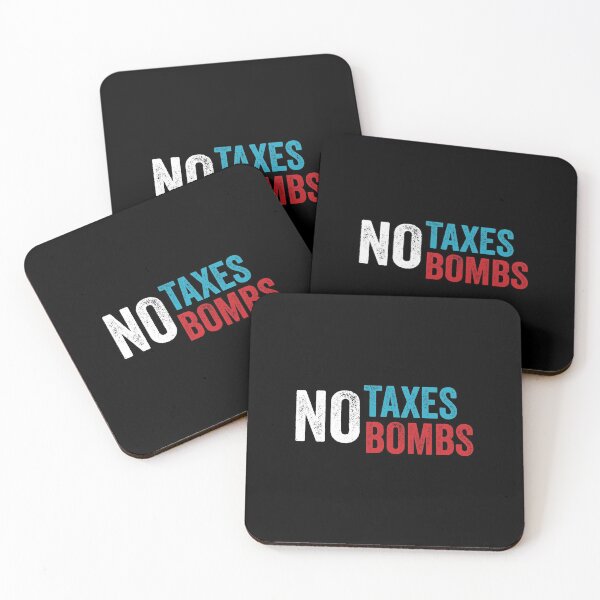 Item preview, No Taxes No Bombs Red White and Blue Libertarian designed and sold by NoveltyMerch.