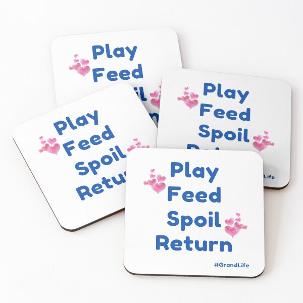 Item preview, Play, Feed, Spoil, Return designed and sold by RosieRiggs.