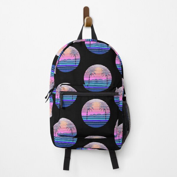 Item preview, Retrowave Palm Trees Neon, Pink Blue and Purple, Summer Vibes designed and sold by Lizzie May.