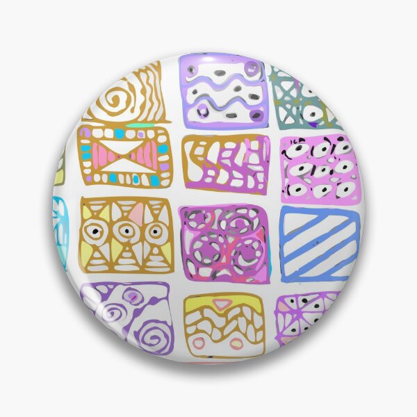 Item preview, Abstract pattern of geometric shapes freehand drawing designed and sold by Nata-V.