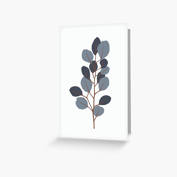 Blue Eucalyptus Greeting Card