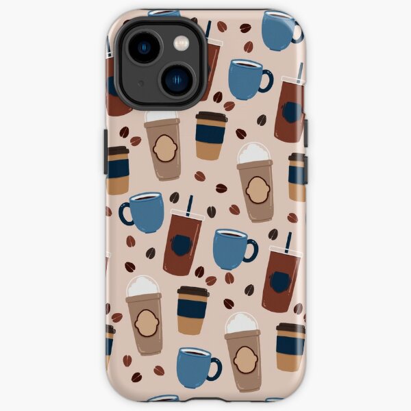 Coffee Love - Brown + blue iPhone Tough Case