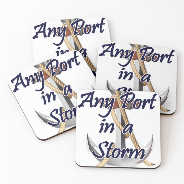 Item preview, Any port in a storm nautical theme ships ocean designed and sold by SumoShark.