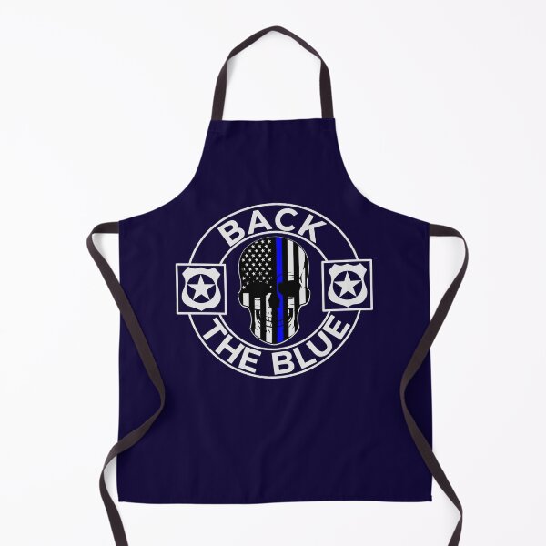 Item preview, Back The Blue Thin Line American Flag Skull designed and sold by Midlife50.