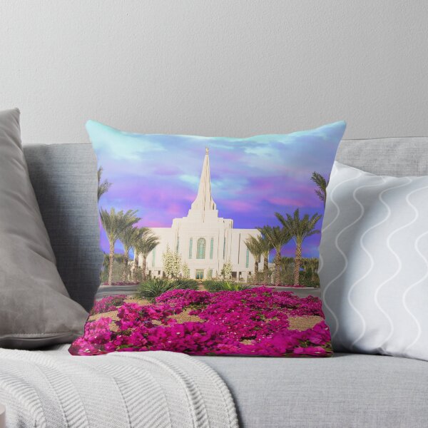 Item preview, Gilbert Arizona Temple - Red Flowers - 30x20 designed and sold by Ken Fortie.