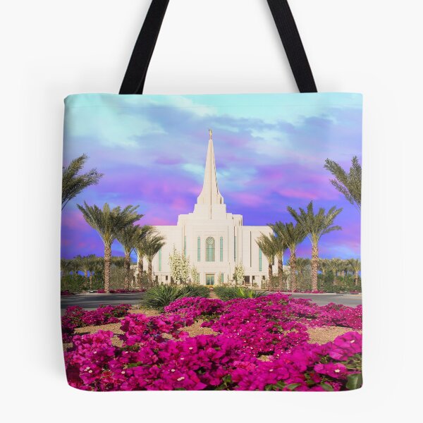 Item preview, Gilbert Arizona Temple - Red Flowers - 30x20 designed and sold by Ken Fortie.