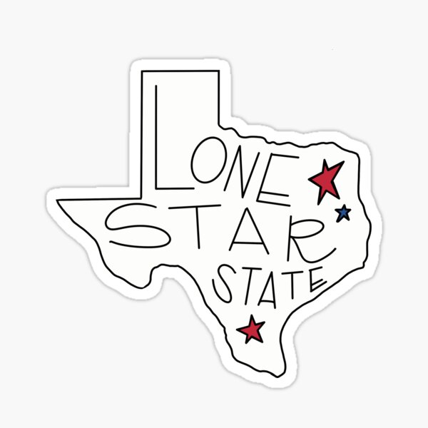 Symbols of Texas Lone Star State Logo - Texas Pride - Sticker