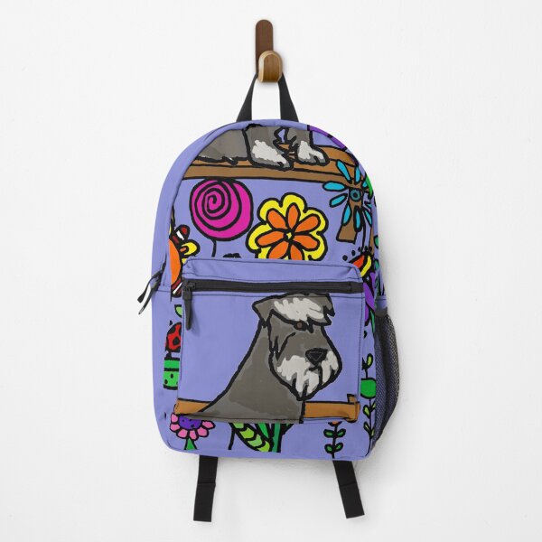 Item preview, Cute Miniature Schnauzer Dog in Flower Garden designed and sold by Nature's Fancy.