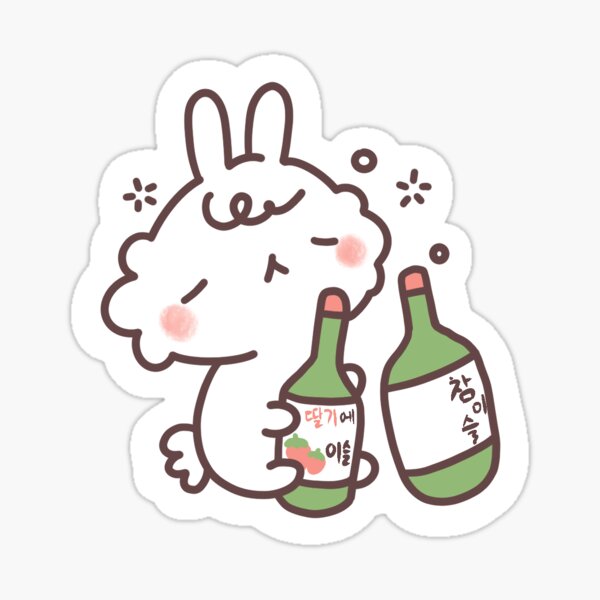 Vista previa del artículo con la obra «Lindo conejito miso soju», diseñado y vendido por bunnichiwa.