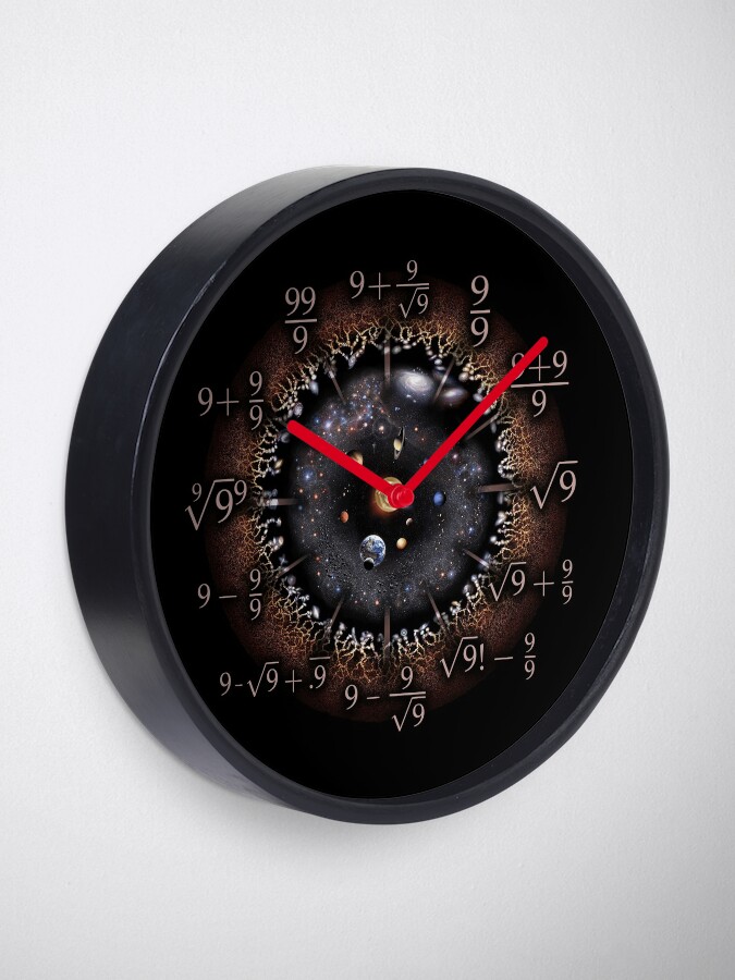 Alternate view of Nerdy Math Clock with the UNIVERSE Clock
