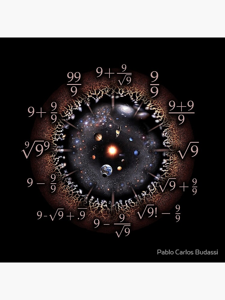 Nerdy Math Clock with the UNIVERSE by pablocbudassi