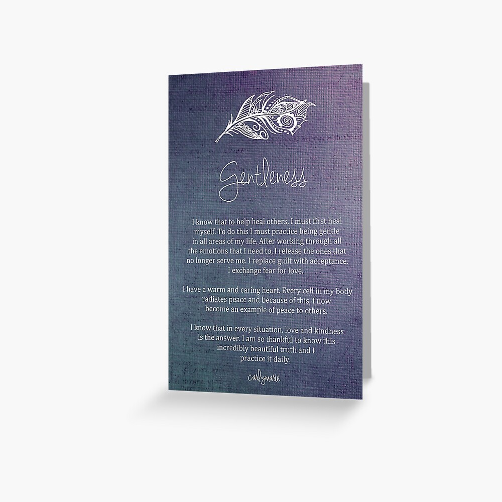 Affirmation - Gentleness Greeting Card