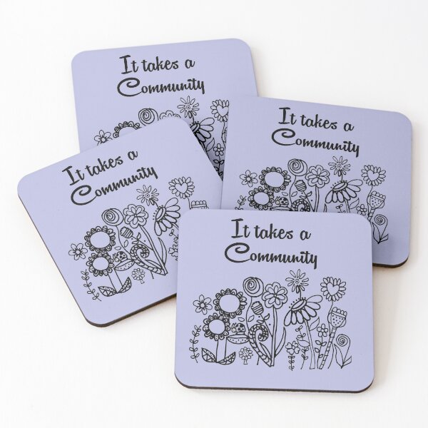 Item preview, Cool Delicate Floral Art It takes a Community designed and sold by Nature's Fancy.