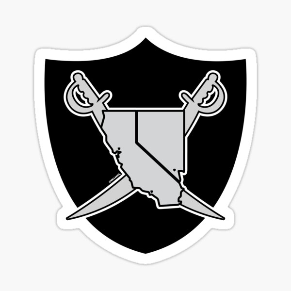 Las Vegas Raiders Skull & Cross Swords Raiders Nation Logo Type Die-Cut  STICKER