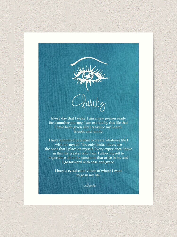 Alternate view of Affirmation - Clarity Art Print