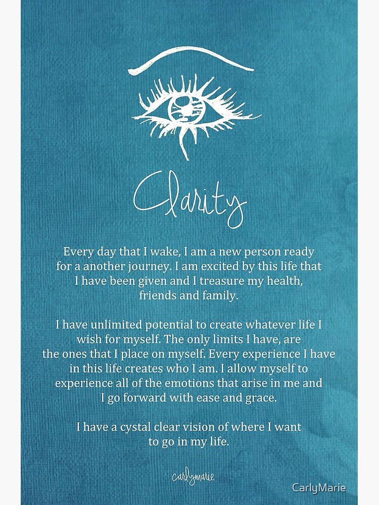 Affirmation - Clarity by CarlyMarie