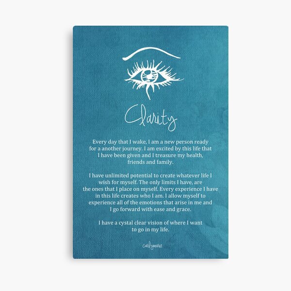 Affirmation - Clarity Canvas Print