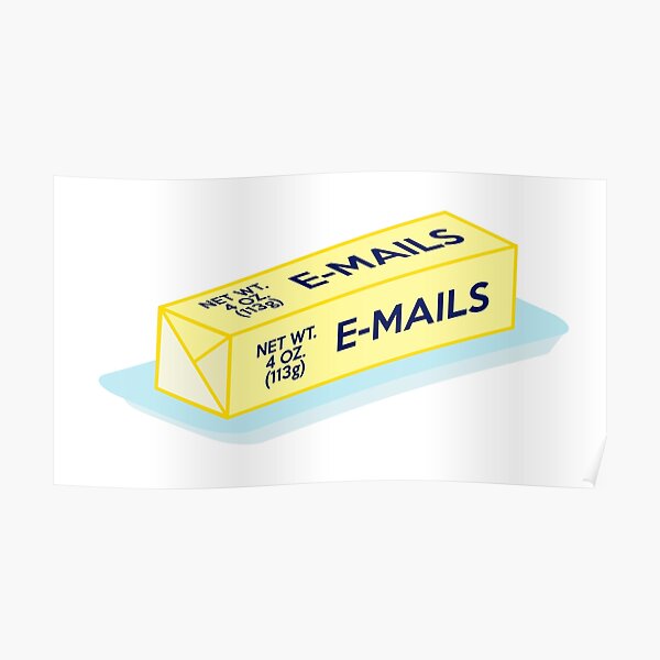 "Hillary "Butter Emails"" Poster by donkeymerch Redbubble