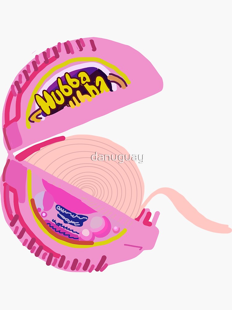 Hubba Bubba Sticker For Sale By Danuguay Redbubble