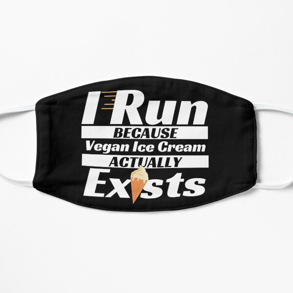 Vegan Ice Cream Loving Runner Flat Mask
