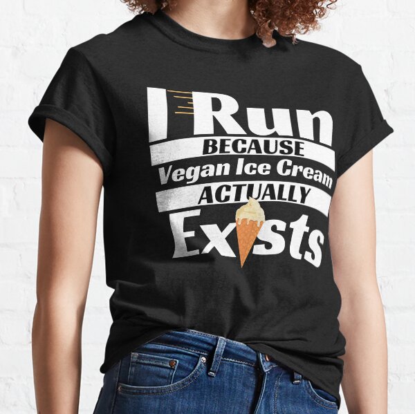 Vegan Ice Cream Loving Runner Classic T-Shirt