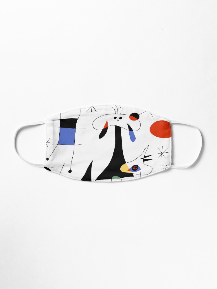 Alternate view of Joan Miro The Sun (El Sol) 1949 Painting Artwork For Prints Posters Tshirts Bags Women Men Kids Mask