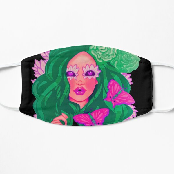 Flora In Green Flat Mask