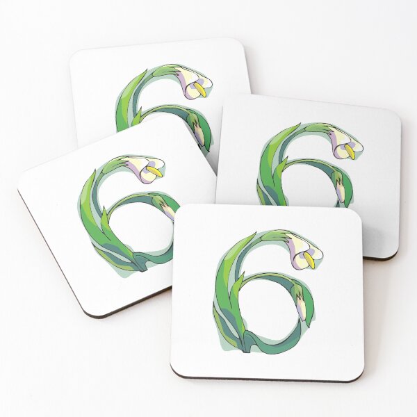 Artikelvorschau, Cottagecore Numbers - Floral Six / 6 entworfen und verkauft von Cottagecore Emporium.