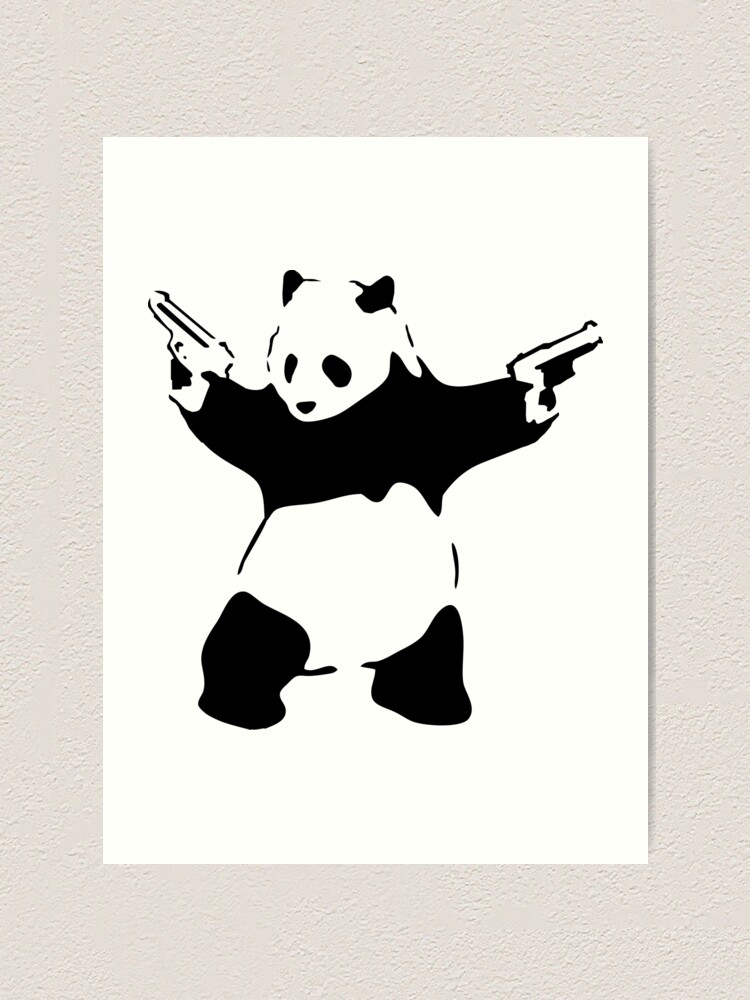 Banksy Panda with Guns Canvas Print & Poster | Canvas Art Rocks