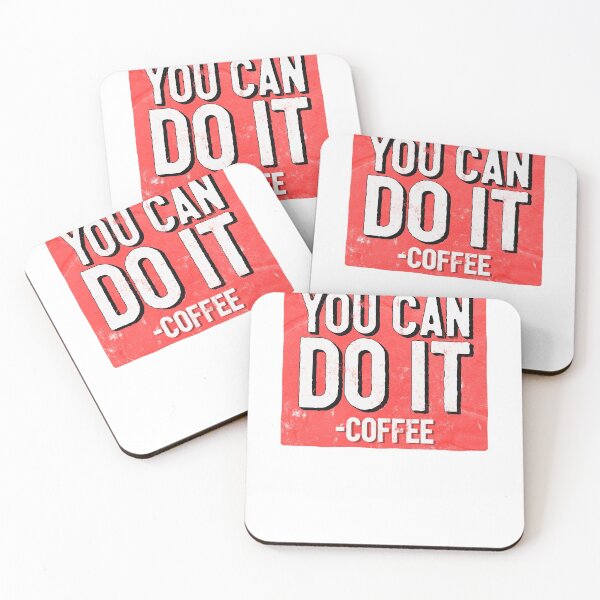 Item preview, You Can Do It Coffee Red Poster designed and sold by sharedipmemes.