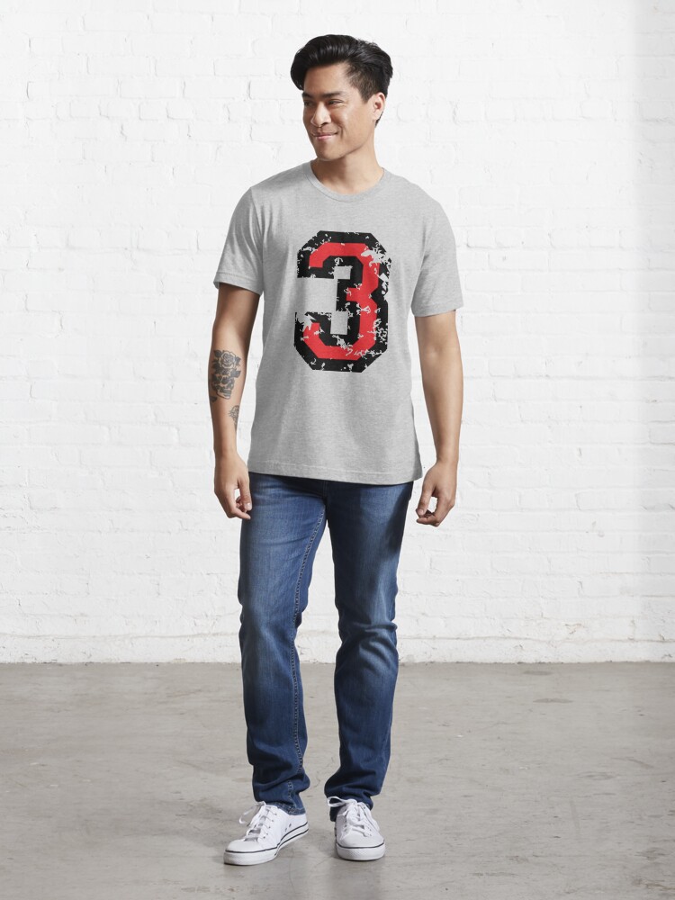 The Number Three - No. 3 (two-color) red | Essential T-Shirt